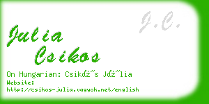 julia csikos business card