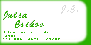 julia csikos business card